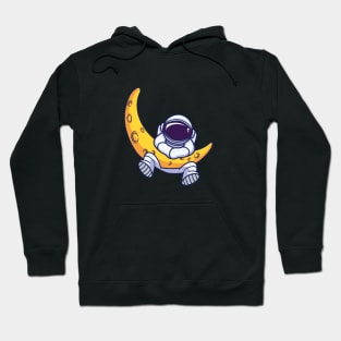 Astronaut With Sickle Moon Hoodie